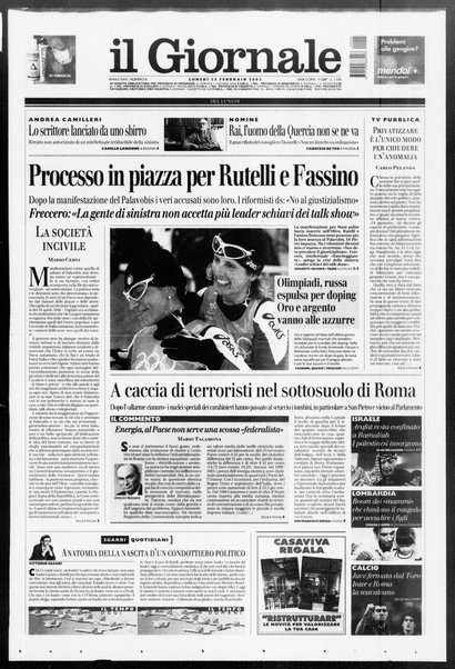 Il giornale del lunedi